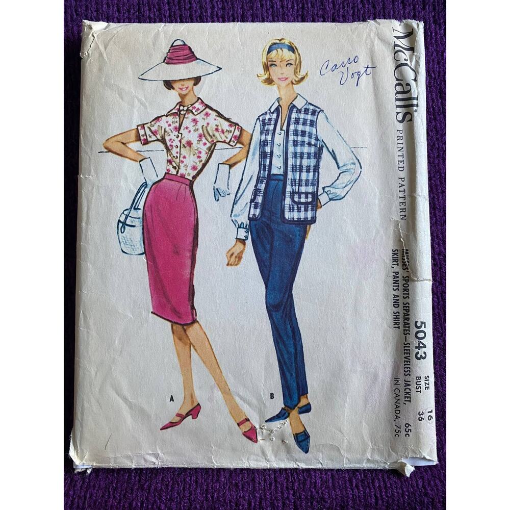McCalls 5043 dress top pants sz 16